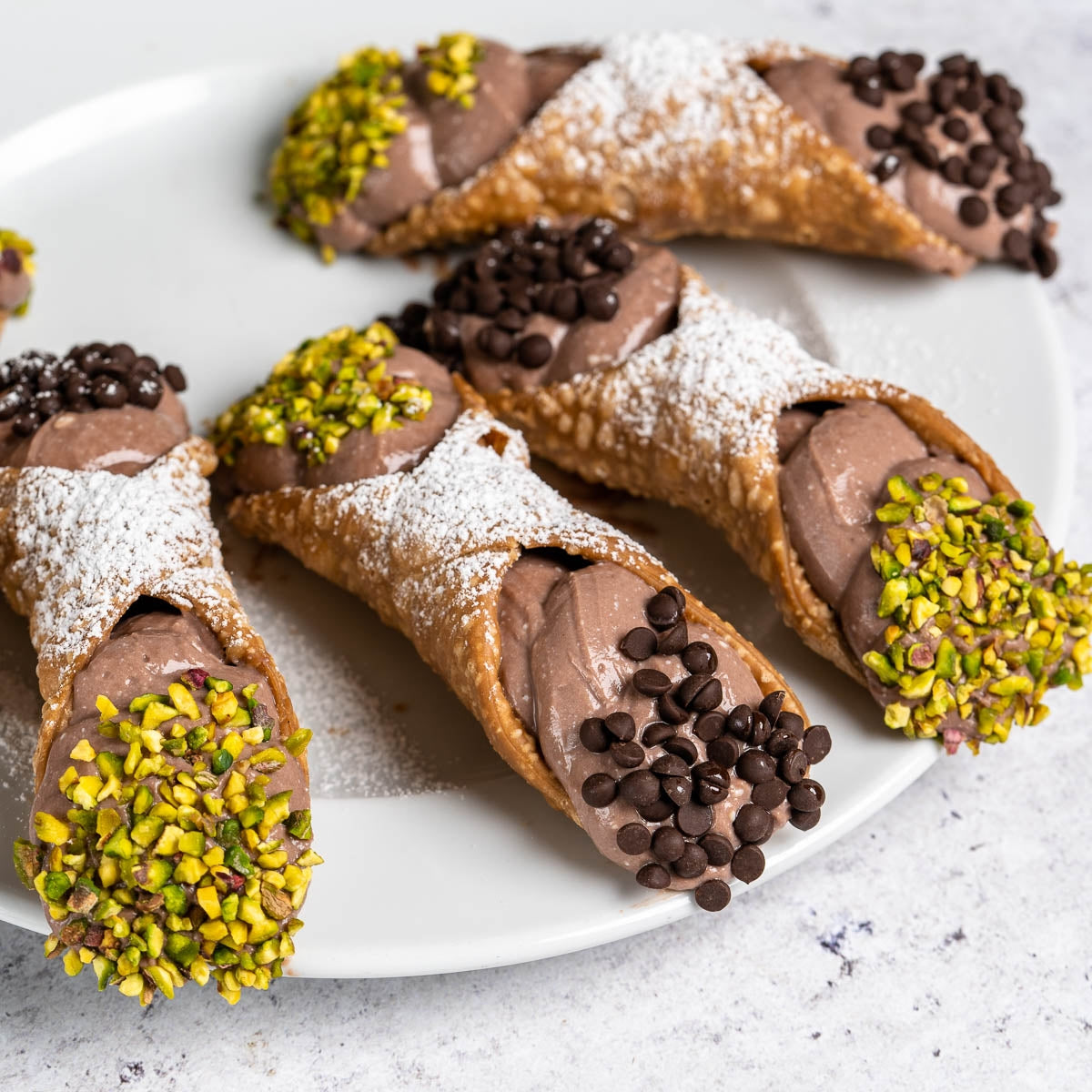 Sizilianische Cannoli zum Selberfüllen - Set mit 5 Schalen & Schoko-Schafsricotta, tiefgekühlt