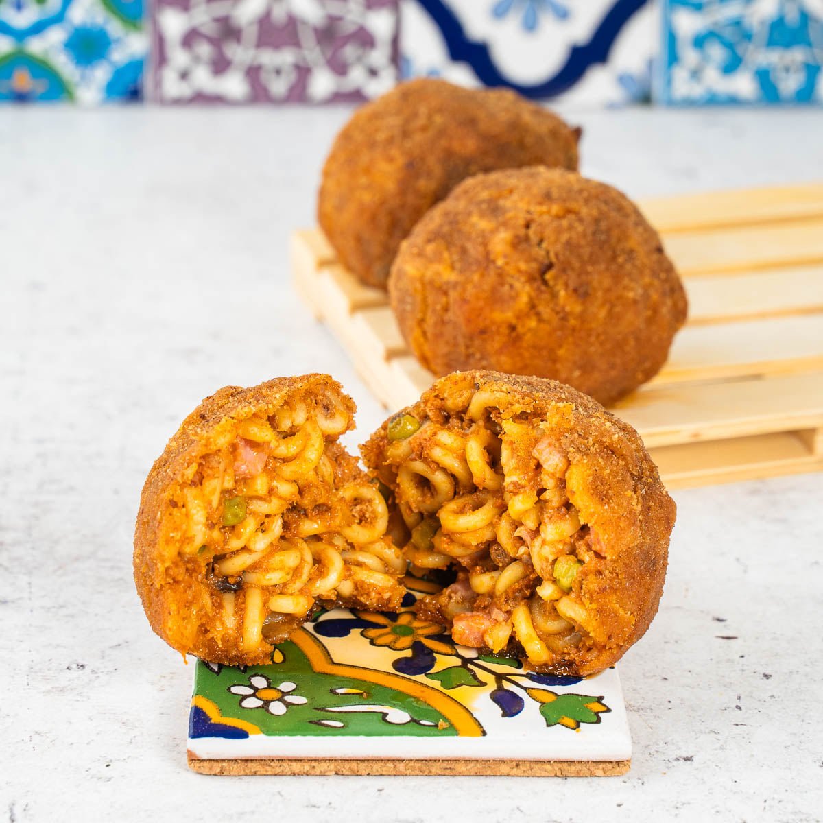 Sizilianische Arancini mit Anelletti-Nudeln, Ragù & Aubergine - tiefgekühlt, auch für Heißluftfritteuse, 4 × 200 g