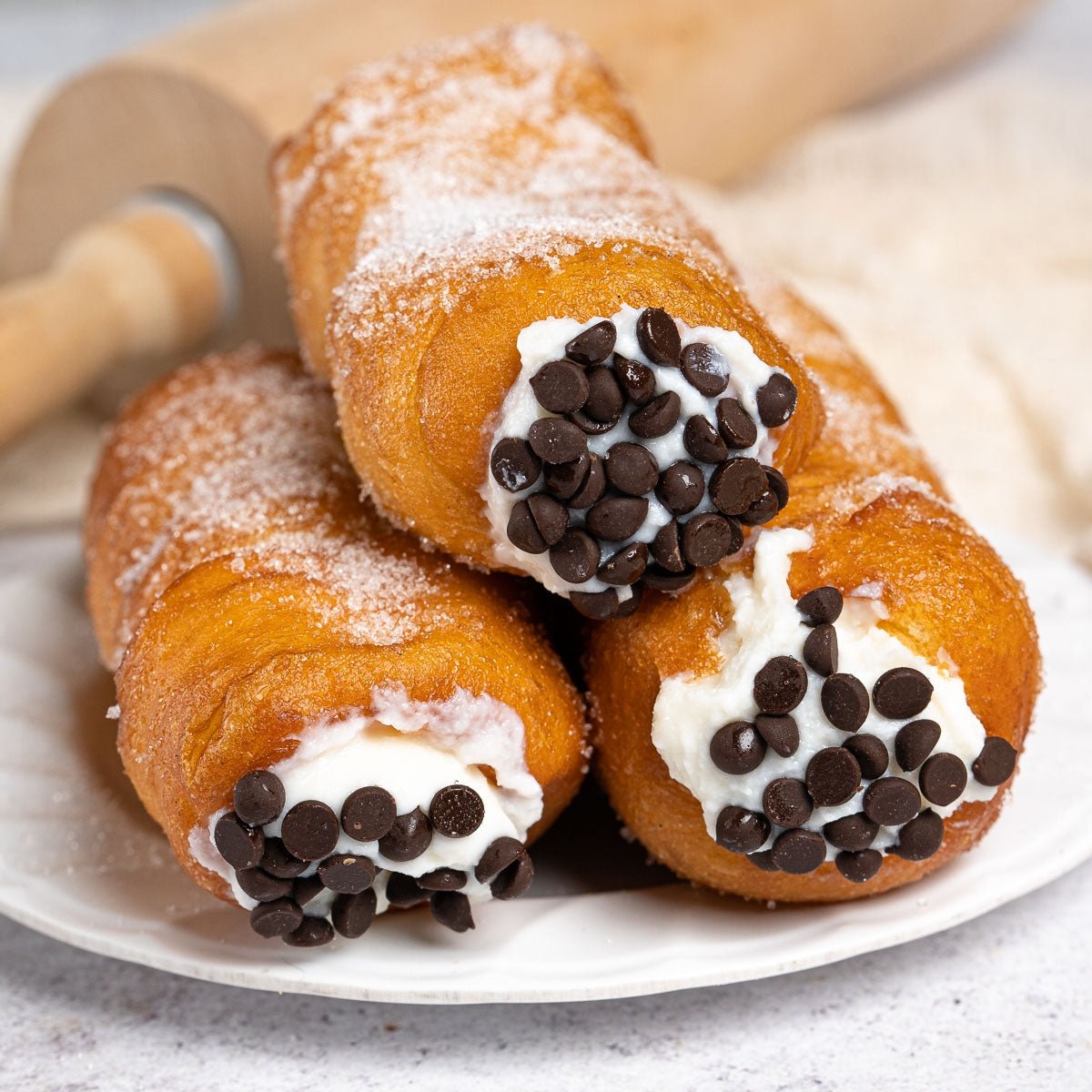 Sizilianische Cartocci - frittierte Brioche-Tüten zum Selberfüllen mit Schafsricotta, tiefgekühlt, 5 Stück