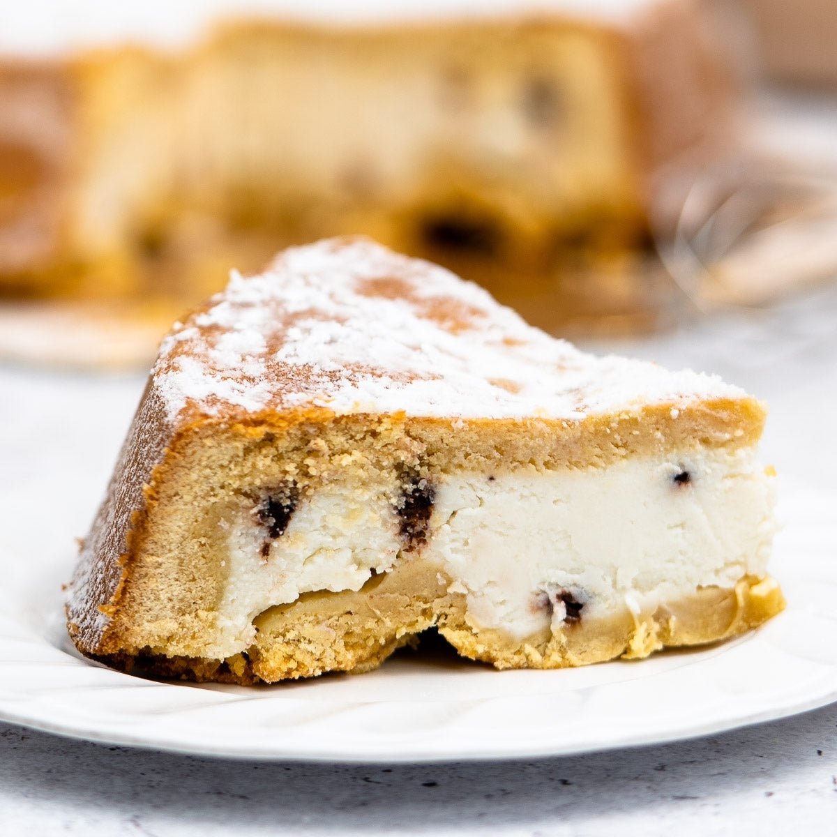Gebackene sizilianische Cassata - Mürbeteigkuchen mit Schafsricotta & Schokotropfen, tiefgekühlt, 900 g