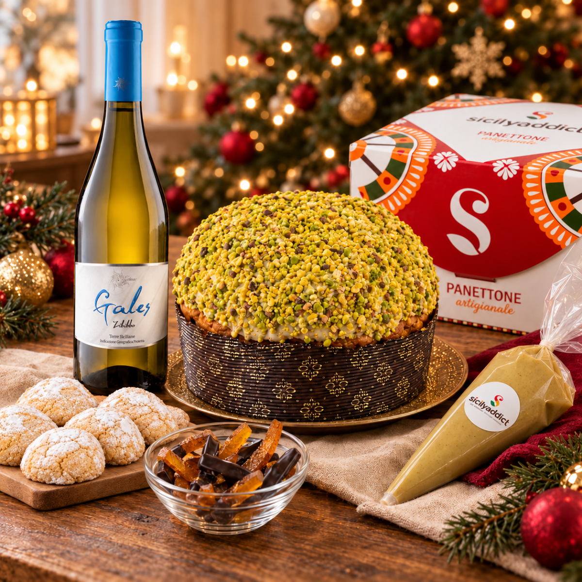Cesta natalizia Taormina + confezione regalo - SicilyAddict