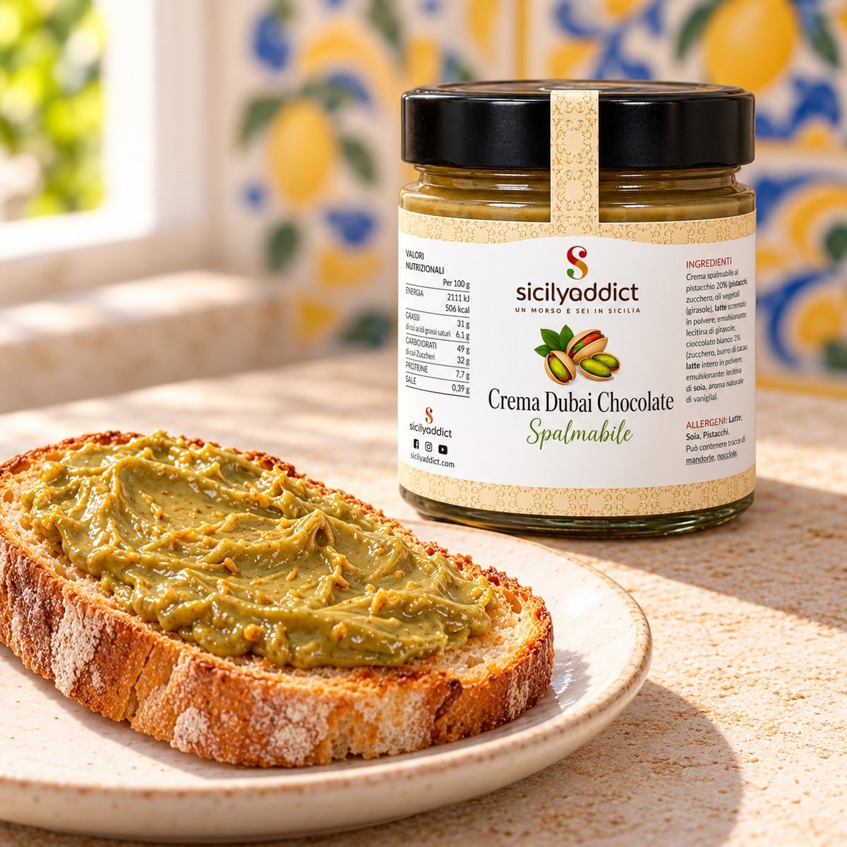 Crema Dubai Pistacchio e Kataifi - SicilyAddict