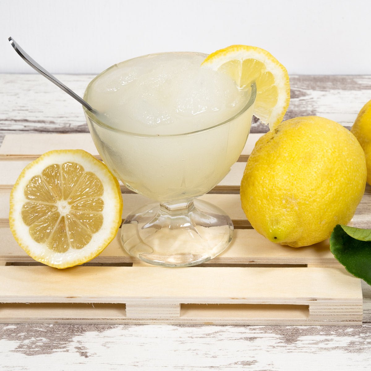 Sizilianisches Zitronen-Granita-Set mit 6 Brioche col Tuppo - Frühstück wie in Sizilien, tiefgekühlt, 6 Portionen
