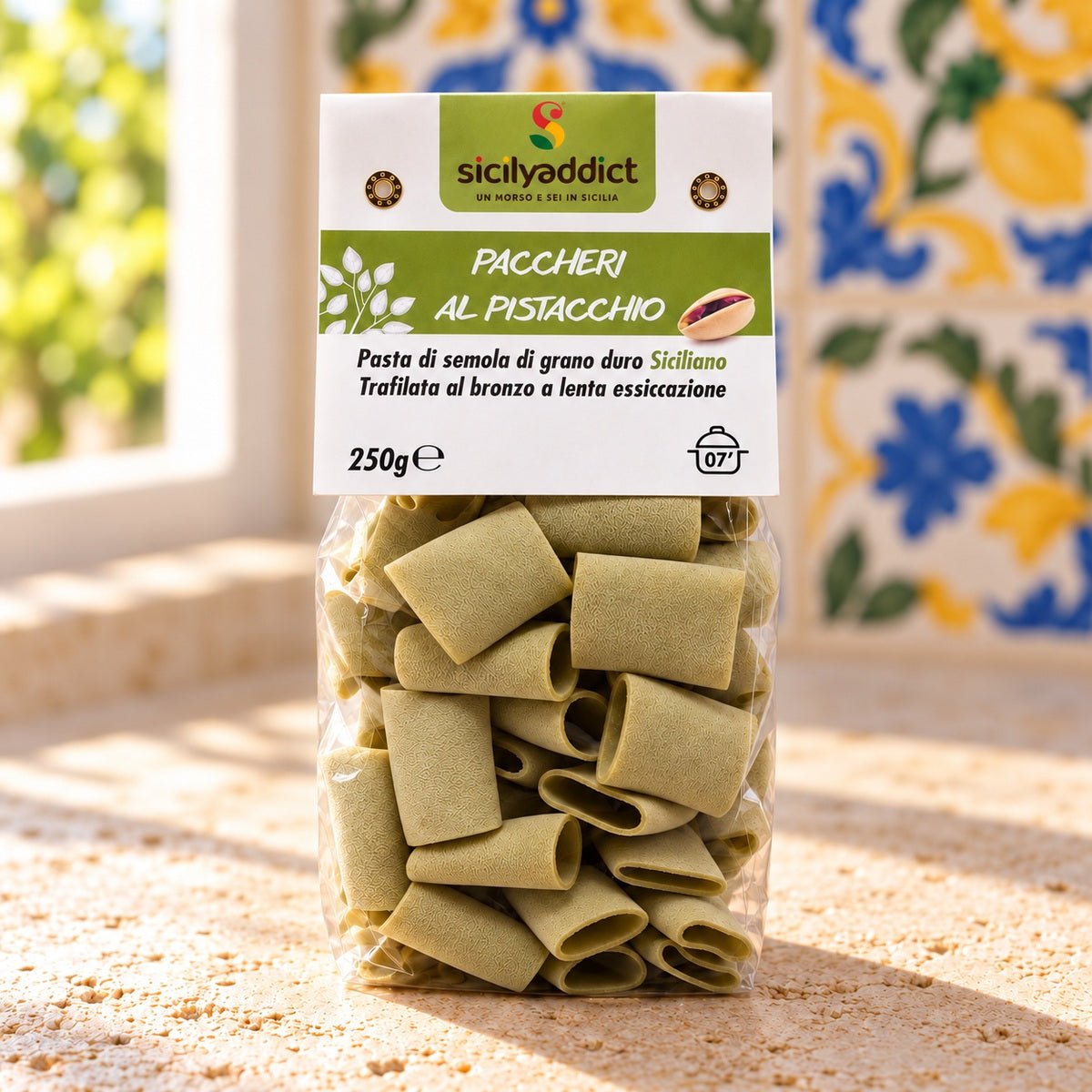 Paccheri al pistacchio 250g - SicilyAddict