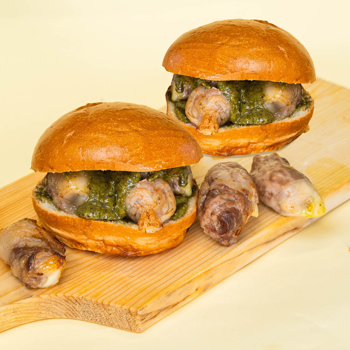Box mit 2 Braciolino-Burgern vom Schwarzen Nebrodi-Schwein