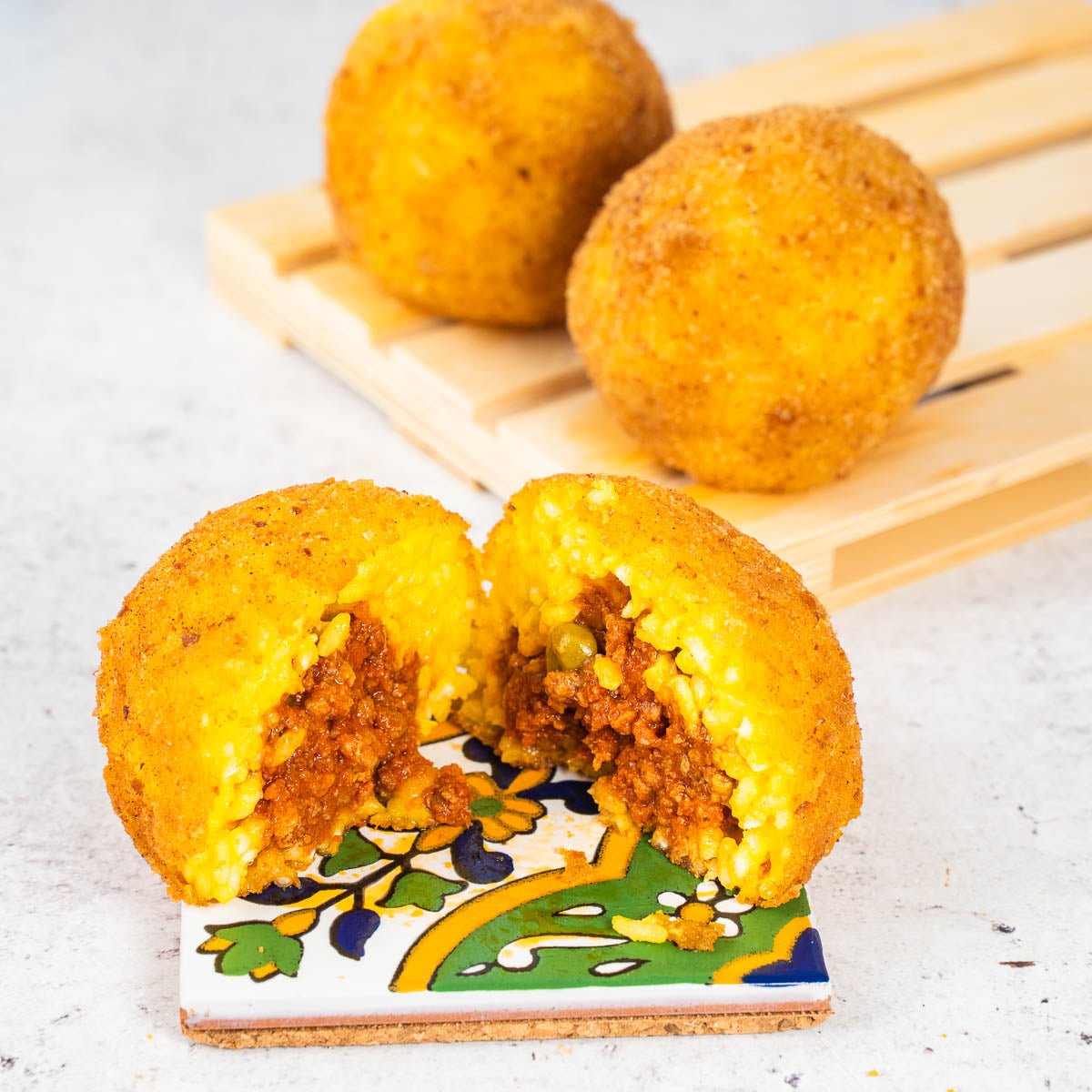 Palermitanische Arancine mit Fleischragù