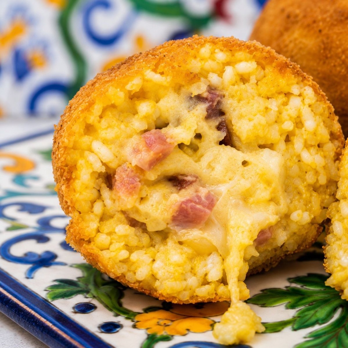 Arancini mit Kürbis, Provola & Speck
