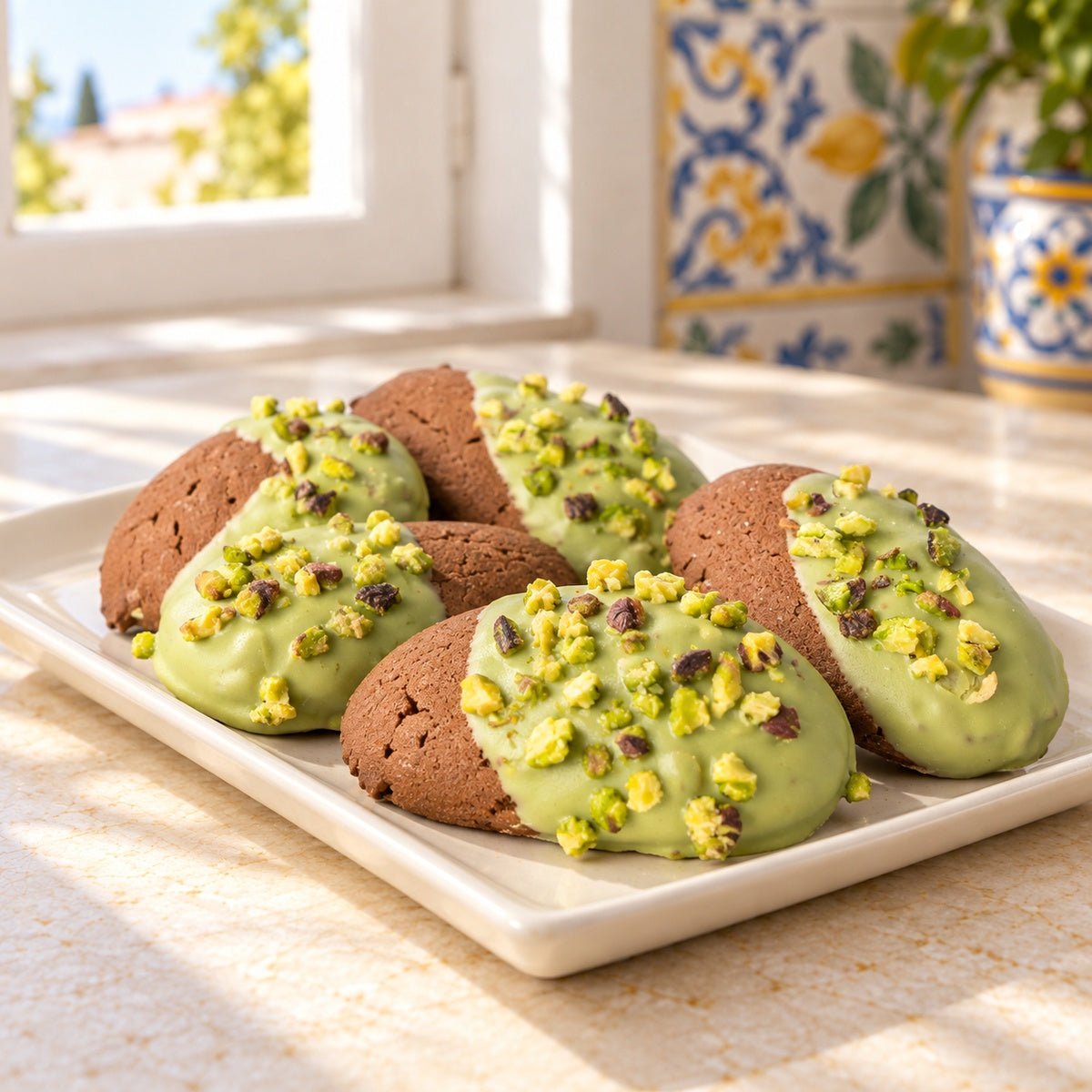 Biscottini al cioccolato e pistacchio Ciokopistacchio 250 g - SicilyAddict