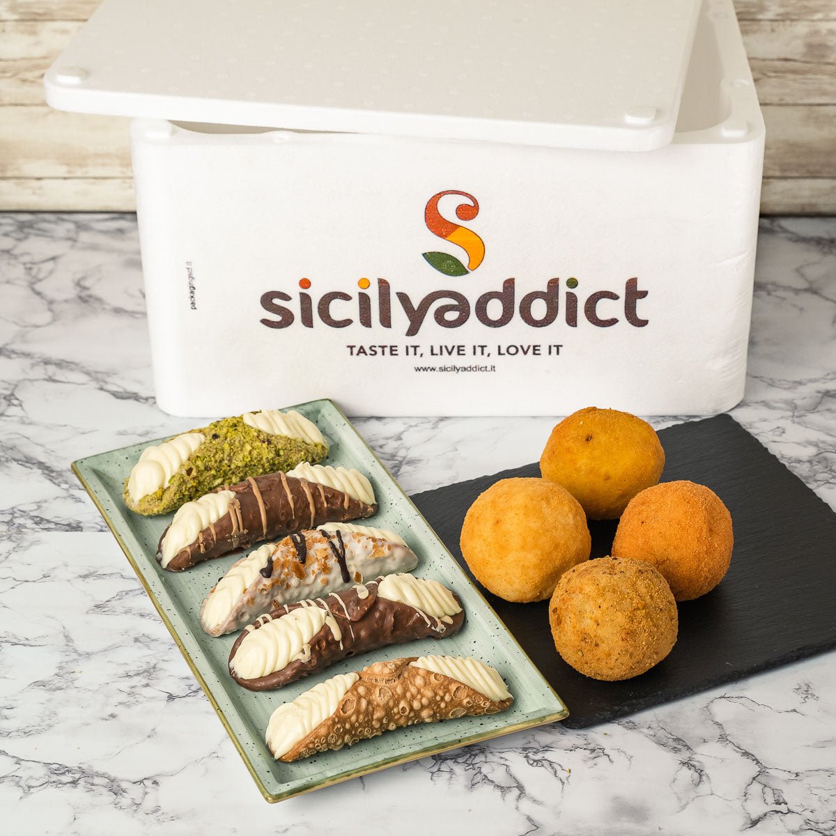 Sizilien-Probierbox – Cannoli & Arancini