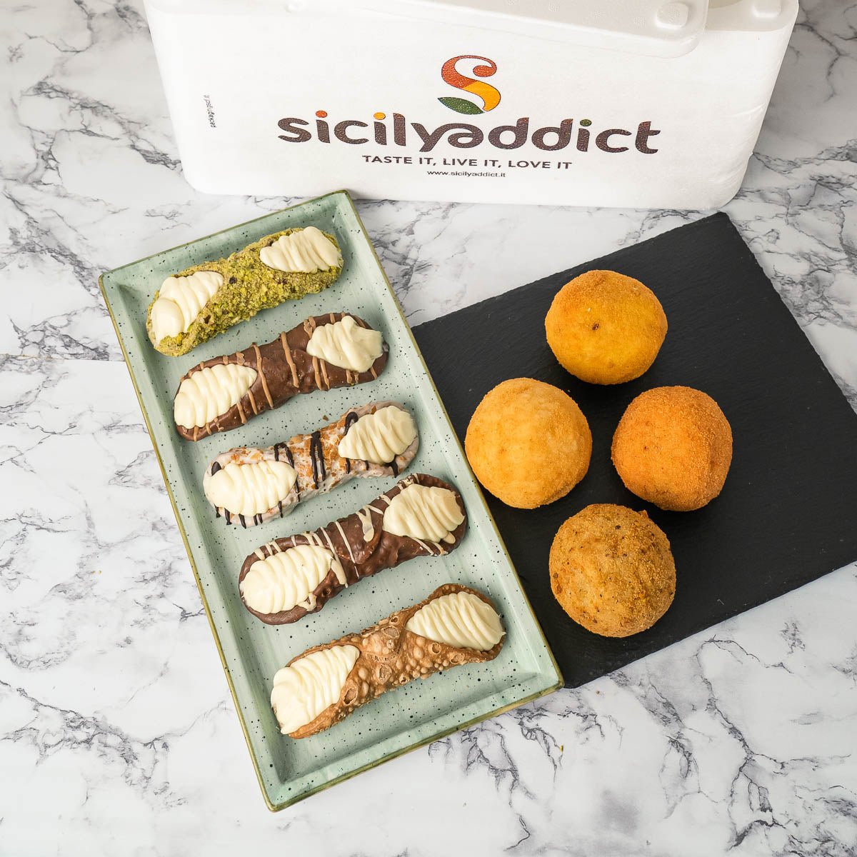 Sizilien-Probierbox – Cannoli & Arancini