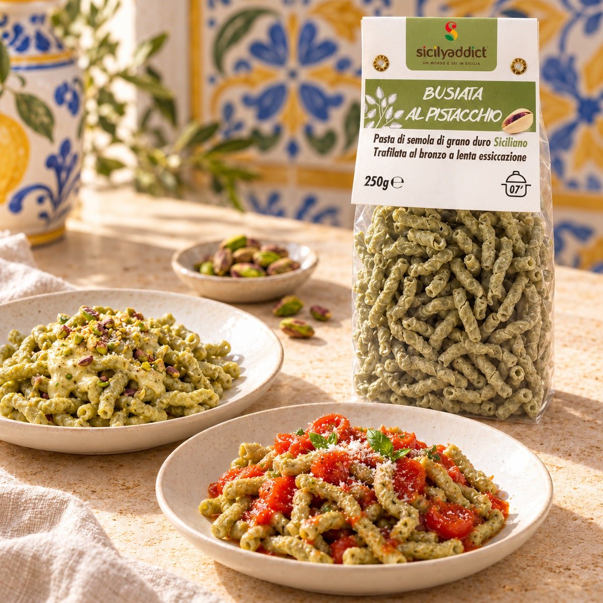 Busiate al pistacchio 250g - SicilyAddict