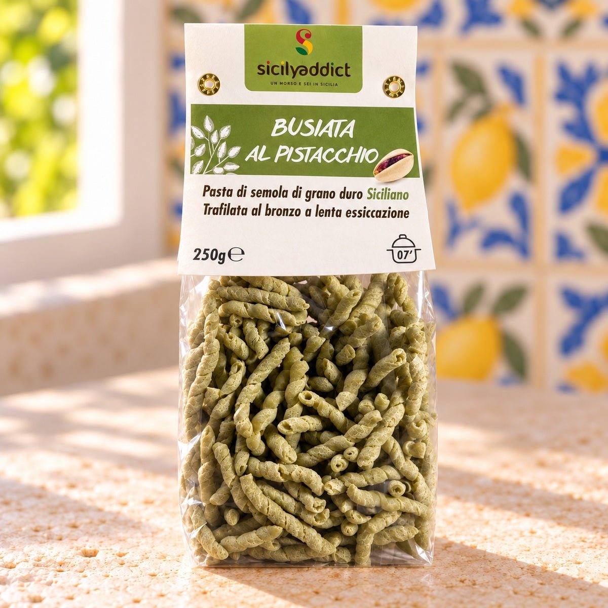 Busiate al pistacchio 250g - SicilyAddict