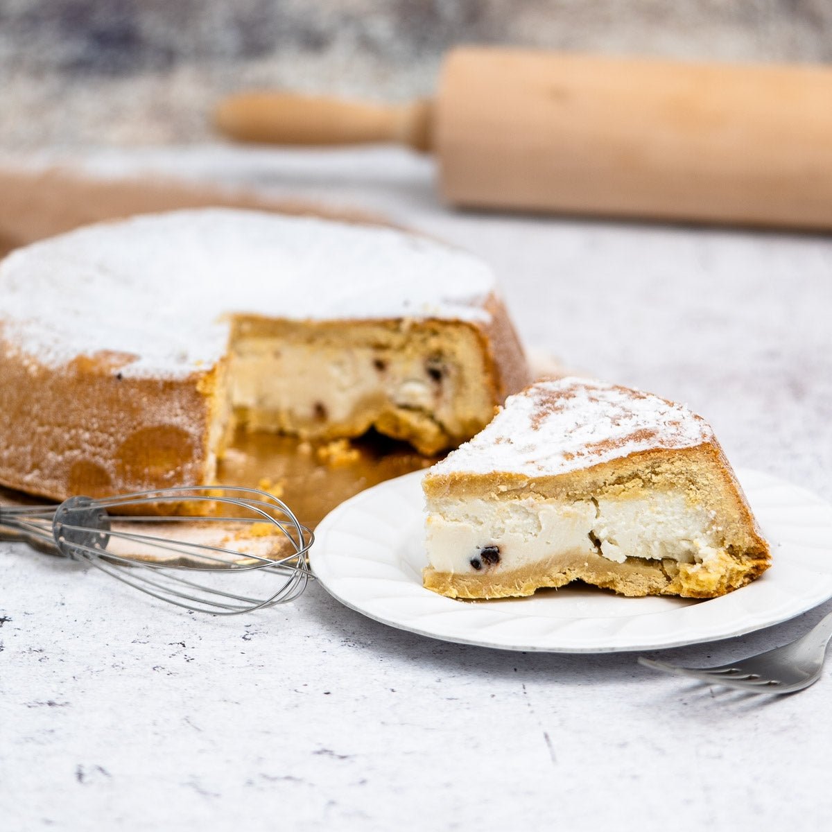 Gebackene sizilianische Cassata mit Ricotta, 900g