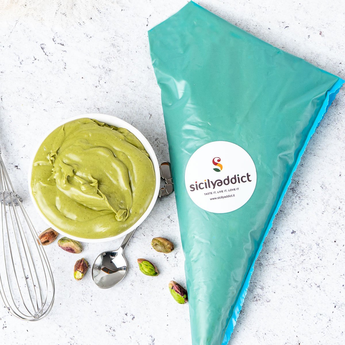 Crema di pistacchio in sac à poche 300g - SicilyAddict