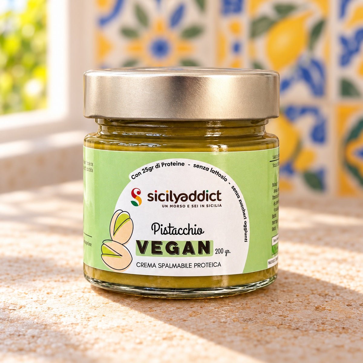 Crema vegan senza zucchero pistacchio 200g - SicilyAddict
