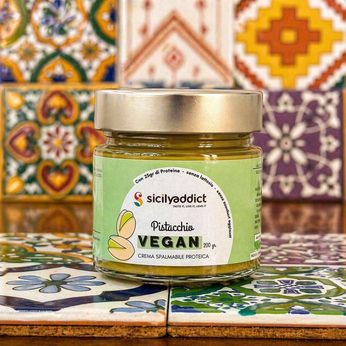 Crema vegan senza zucchero pistacchio 200g - SicilyAddict