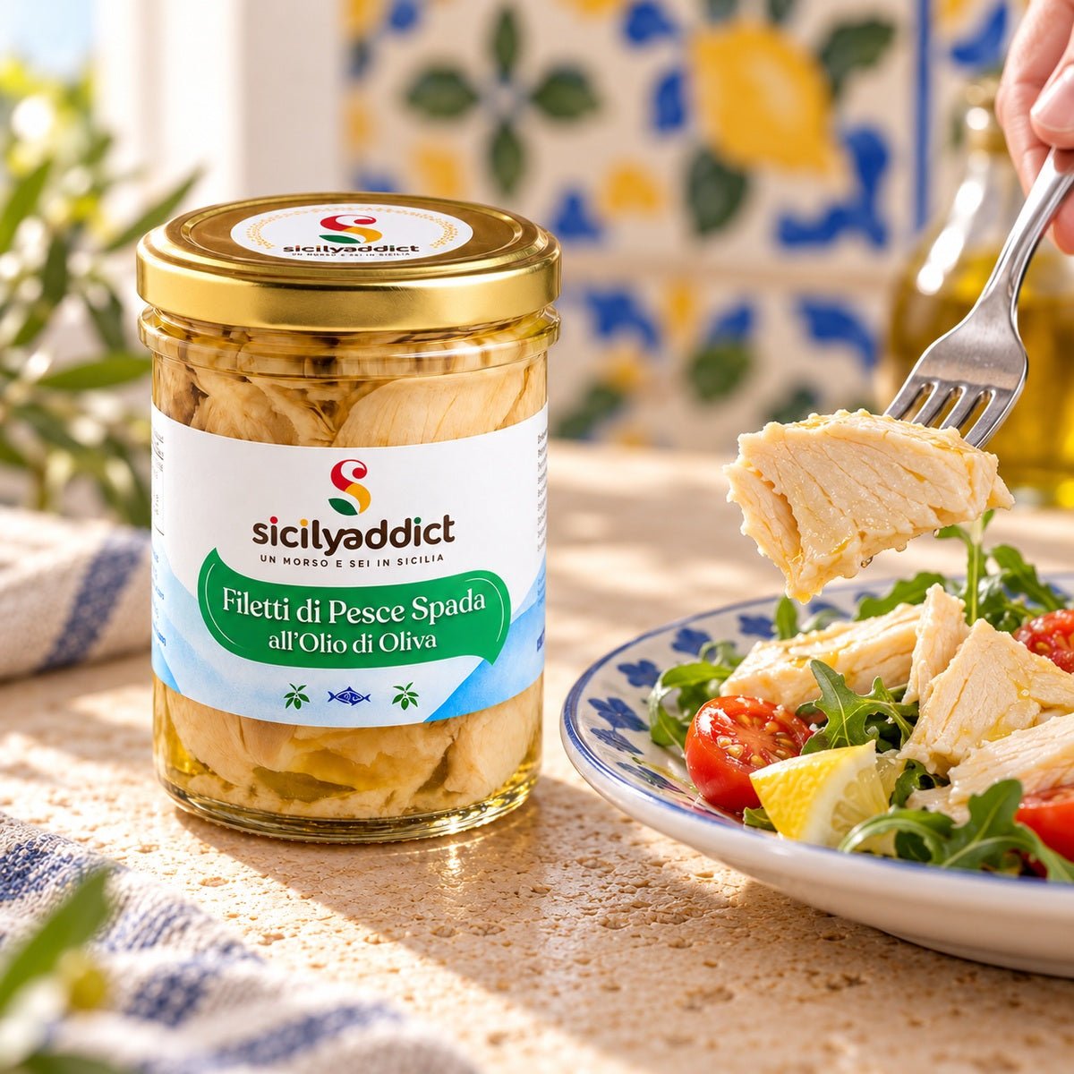 Filetti di Pescespada all'olio di oliva 200g - SicilyAddict