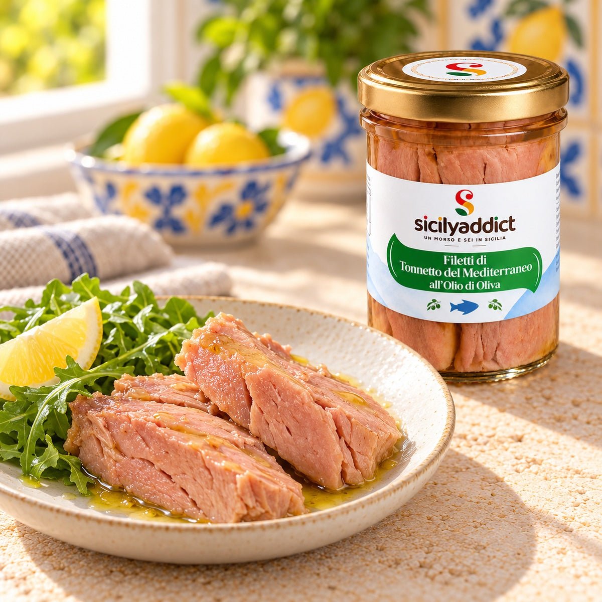 Filetti di Tonnetto del Mediterraneo in olio di oliva 200g - SicilyAddict