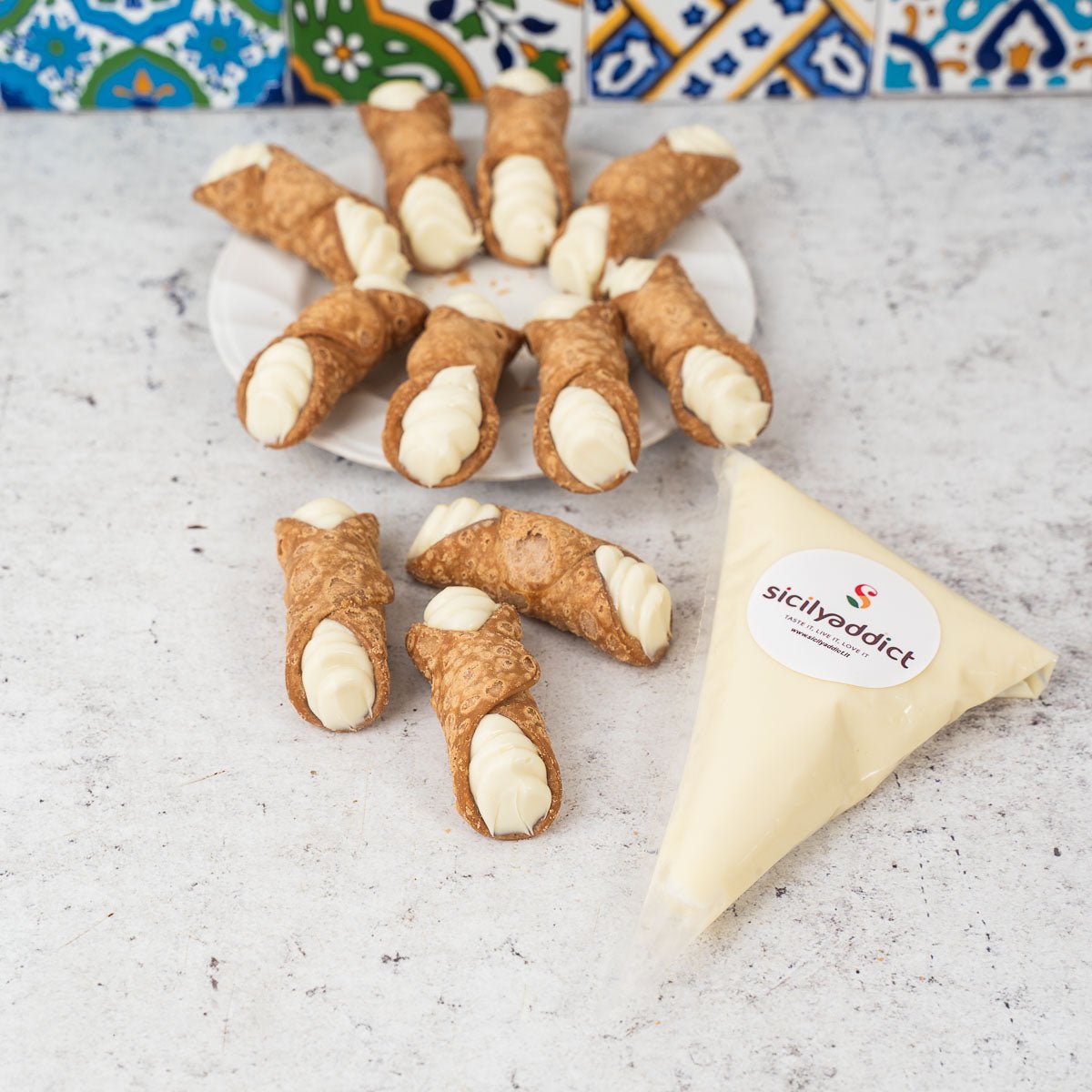 Mini-Cannoli-Set mit Schafsricotta