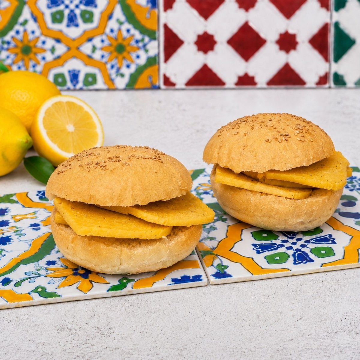 Sizilianisches Panelle-Sandwich-Set mit Kichererbsenfladen