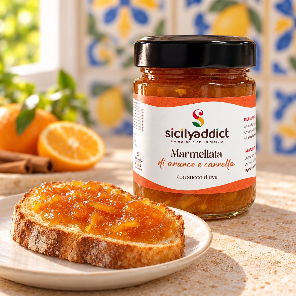 Marmellata Arancia e Cannella 240gr - SicilyAddict
