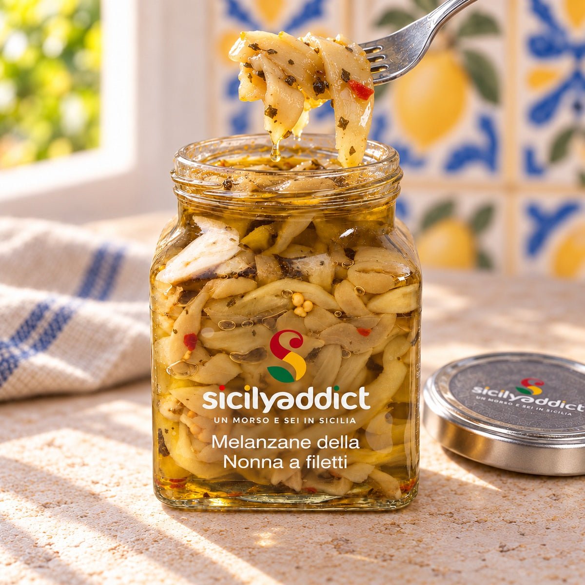 Melanzane a filetti sott olio 280g - SicilyAddict