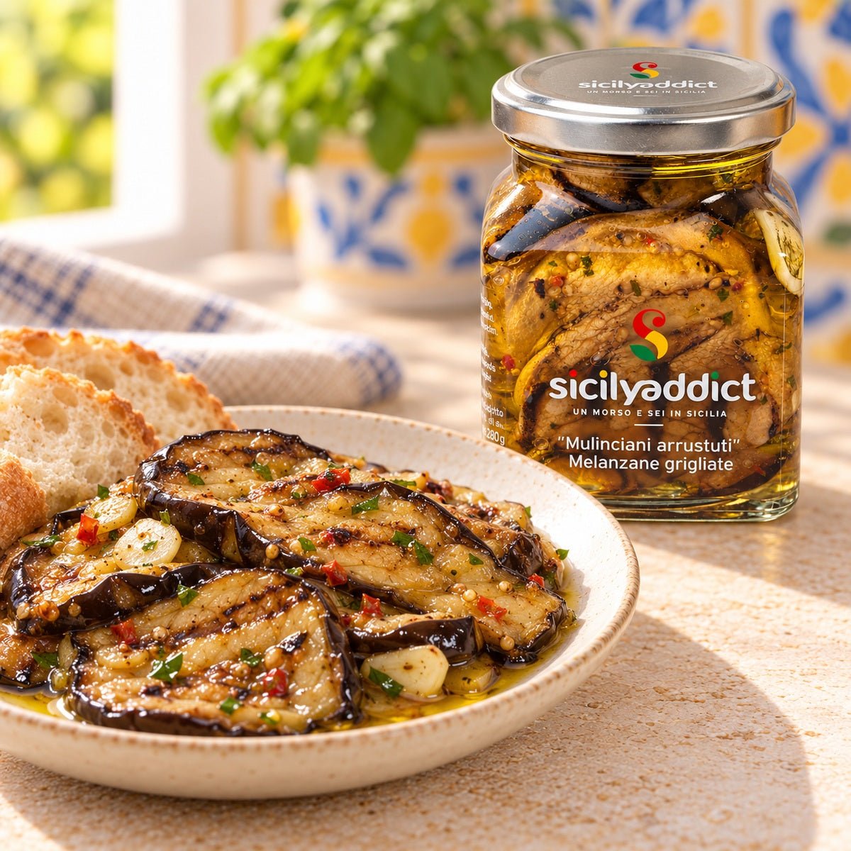 Melanzane grigliate sott'olio 280g - SicilyAddict