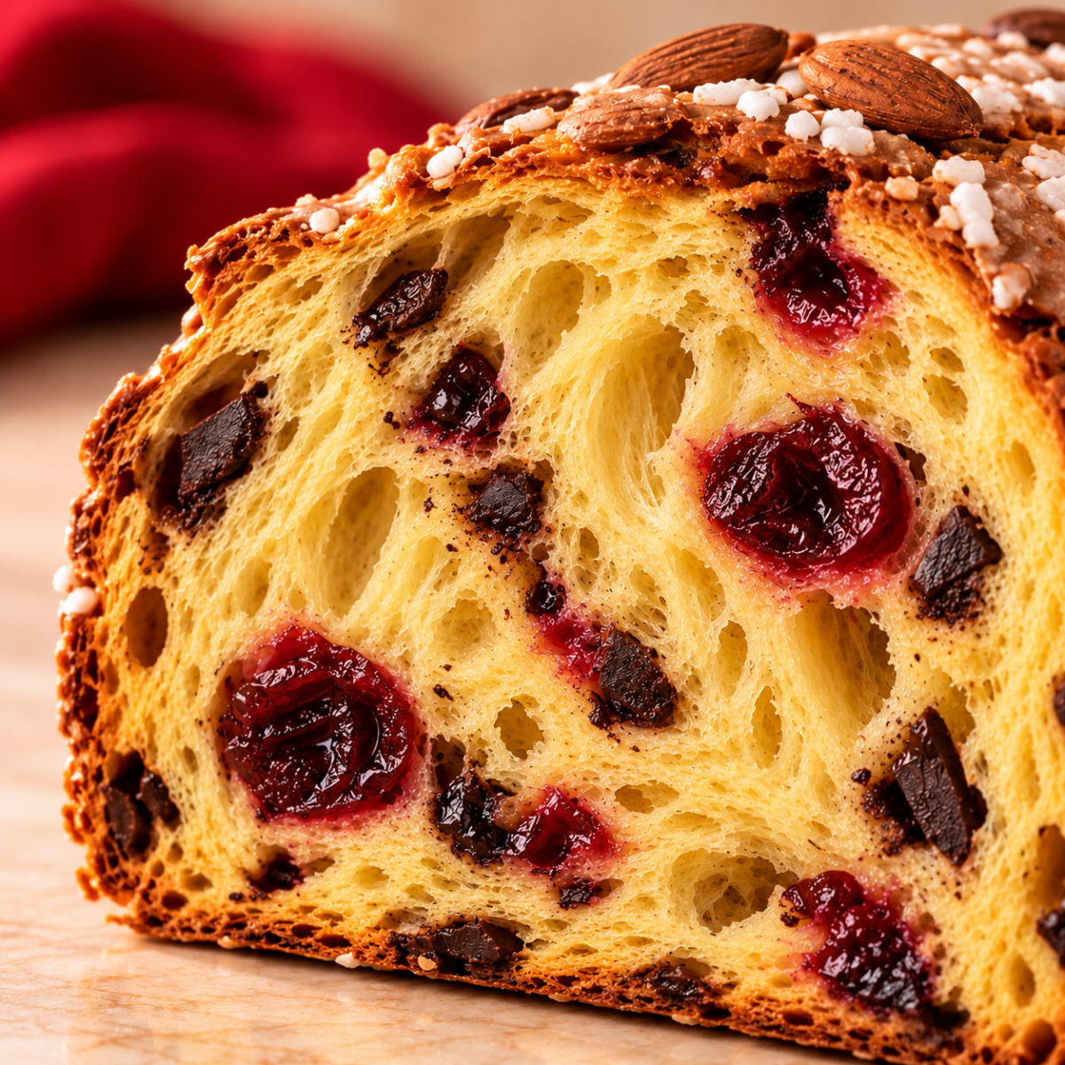 Panettone Amarene e Cioccolato Linea Librizzi Deluxe 1kg - SicilyAddict