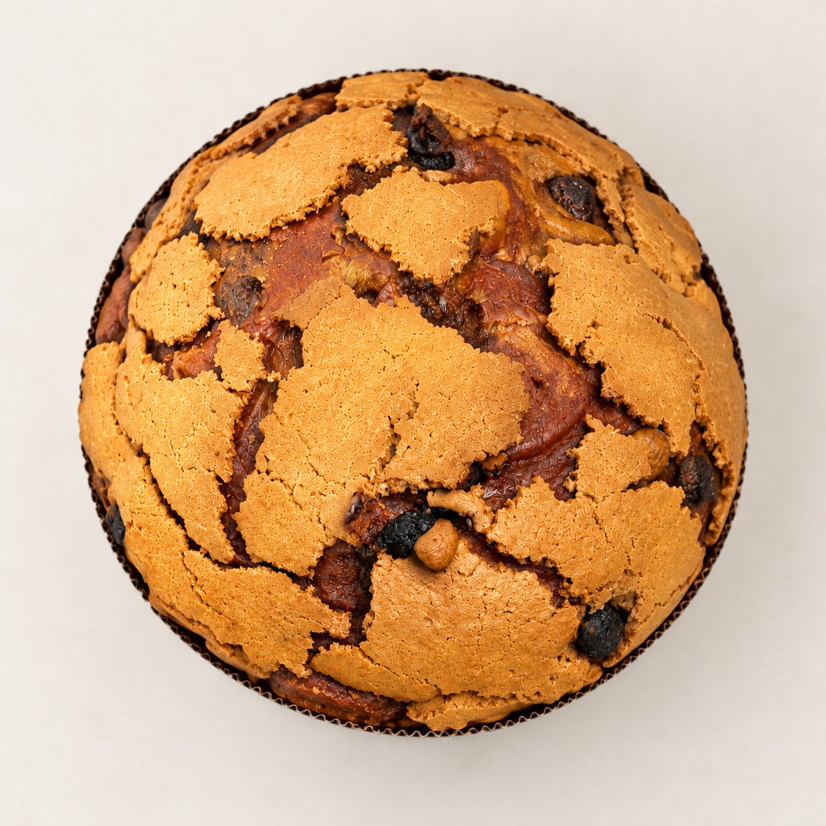Panettone pistacchio e lamponi Librizzi Deluxe di SicilyAddict, visto dall’alto