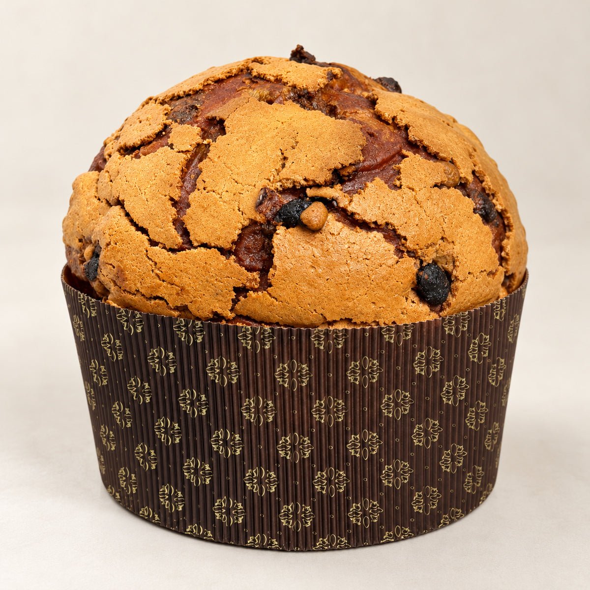 Panettone pistacchio e lamponi Librizzi Deluxe di SicilyAddict, intero su fondo chiaro