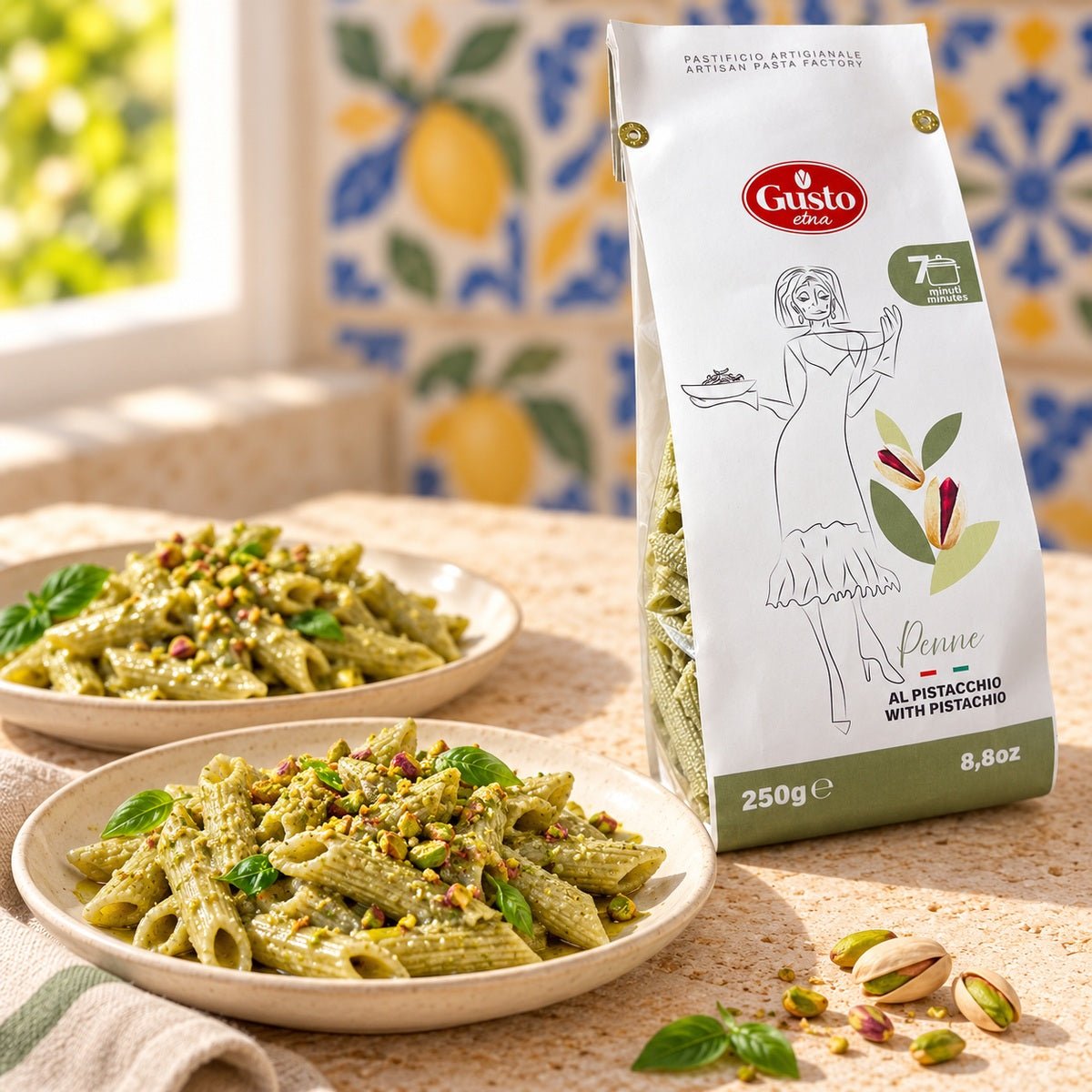 Penne al pistacchio 250 g - SicilyAddict