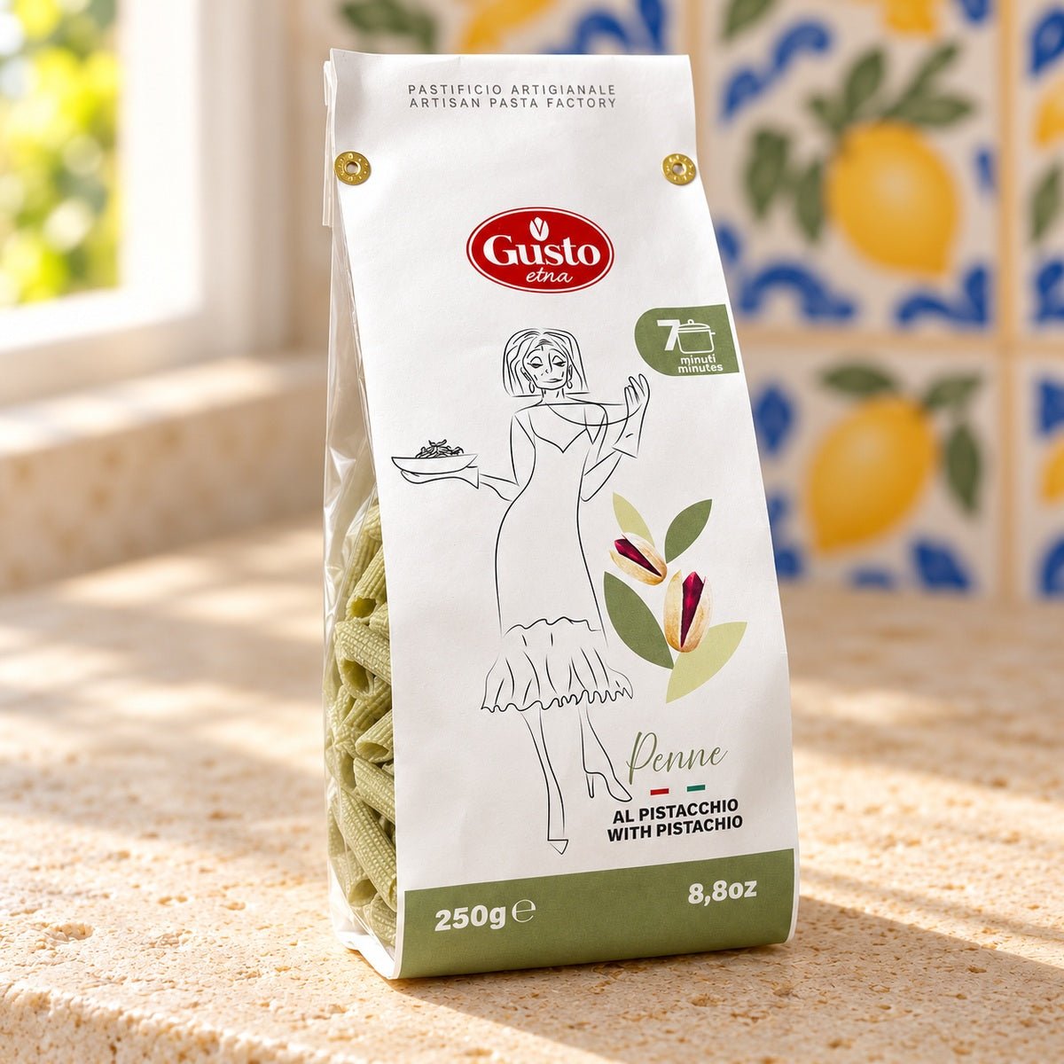 Penne al pistacchio 250 g - SicilyAddict