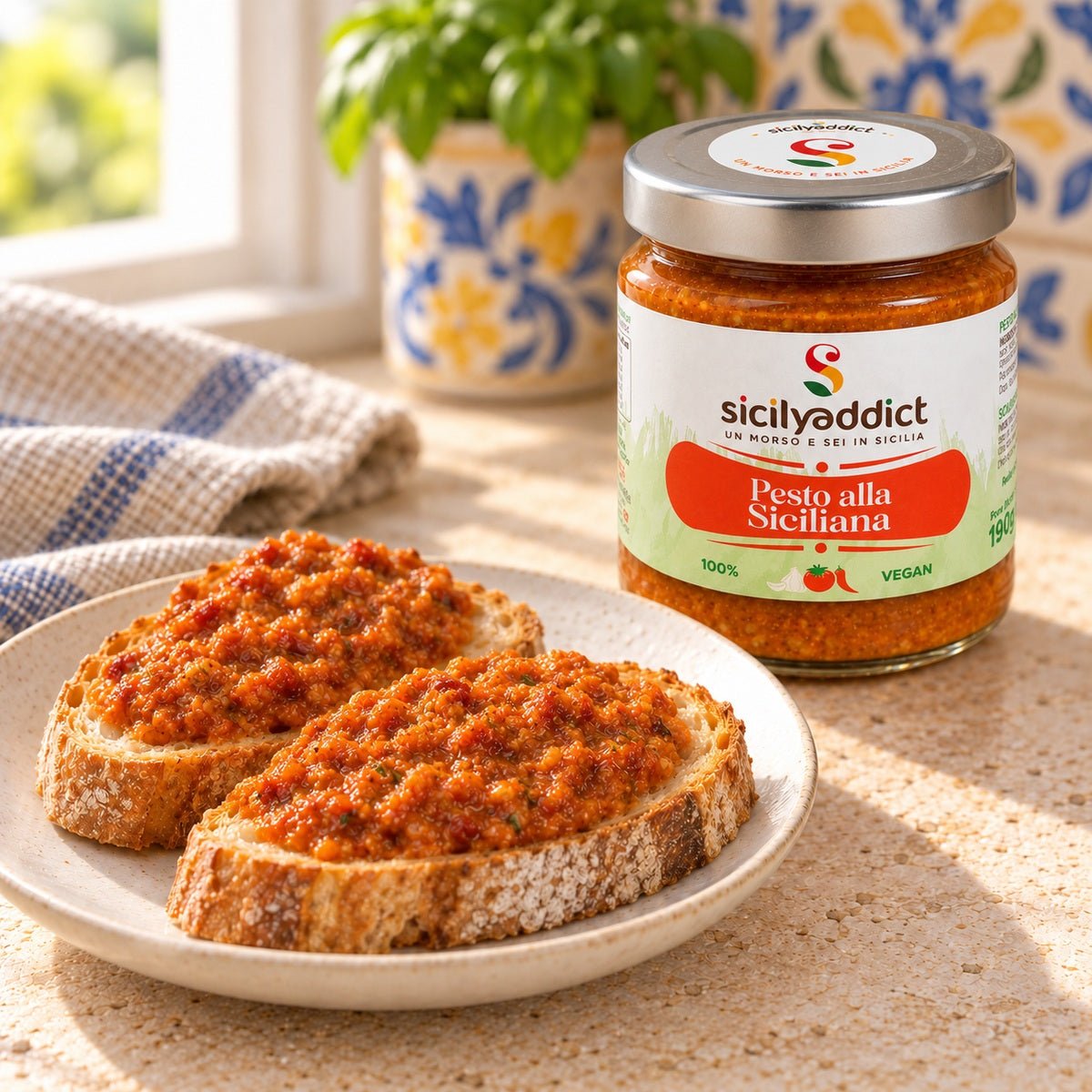 Pesto alla siciliana 190g - SicilyAddict