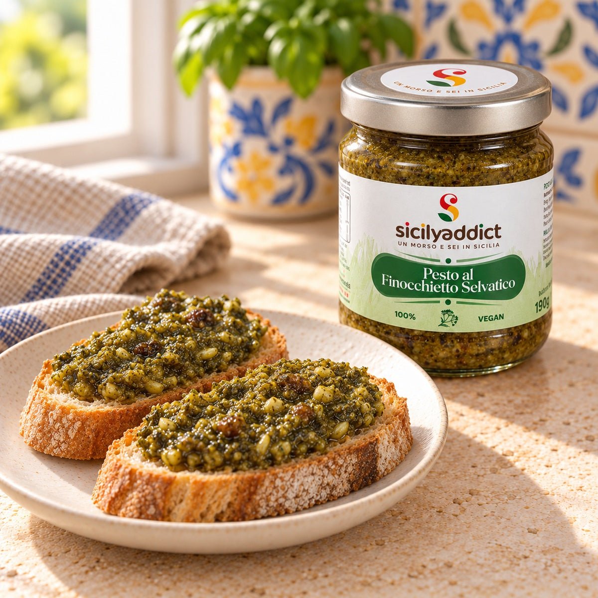 Pesto di finocchietto selvatico 190g - SicilyAddict