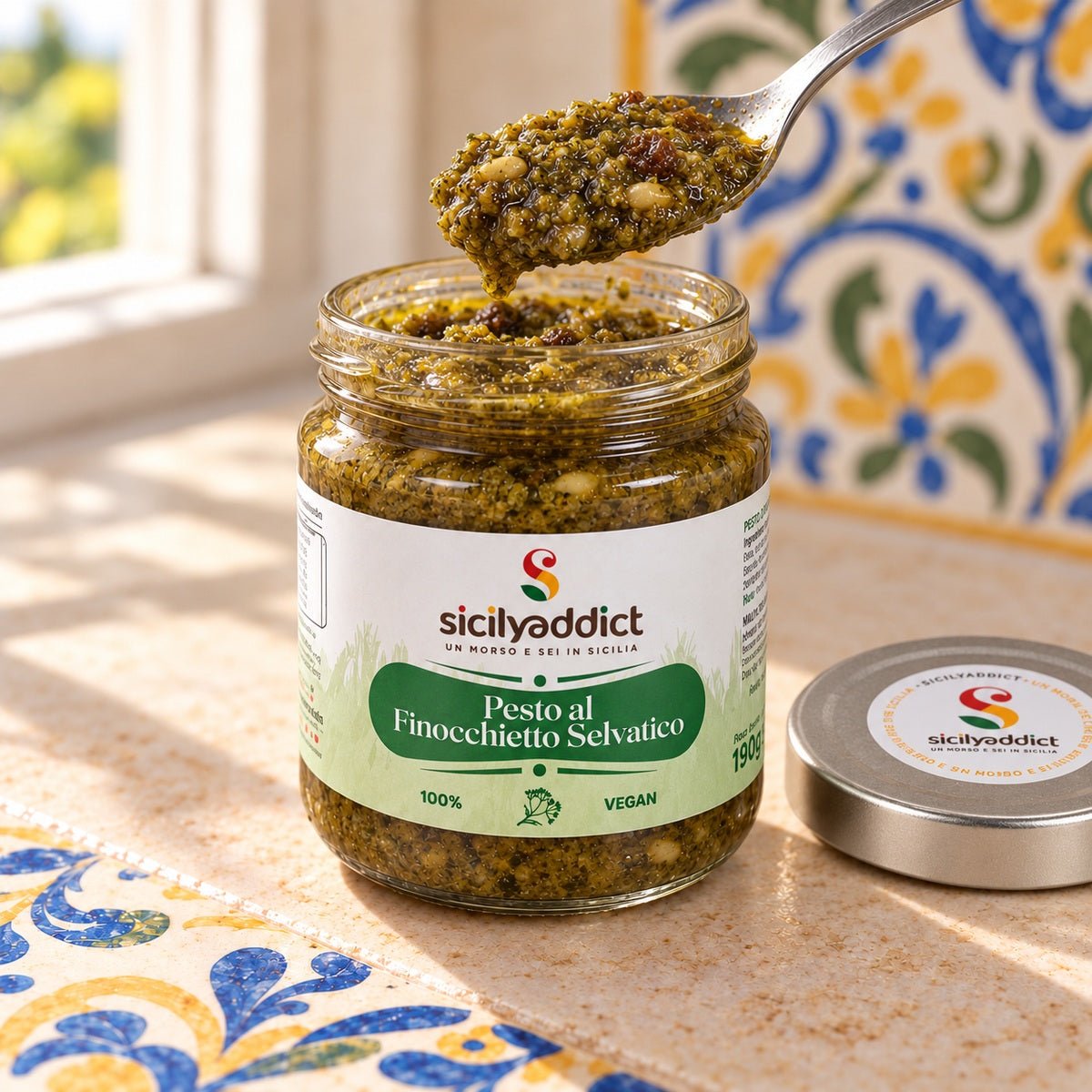 Pesto di finocchietto selvatico 190g - SicilyAddict
