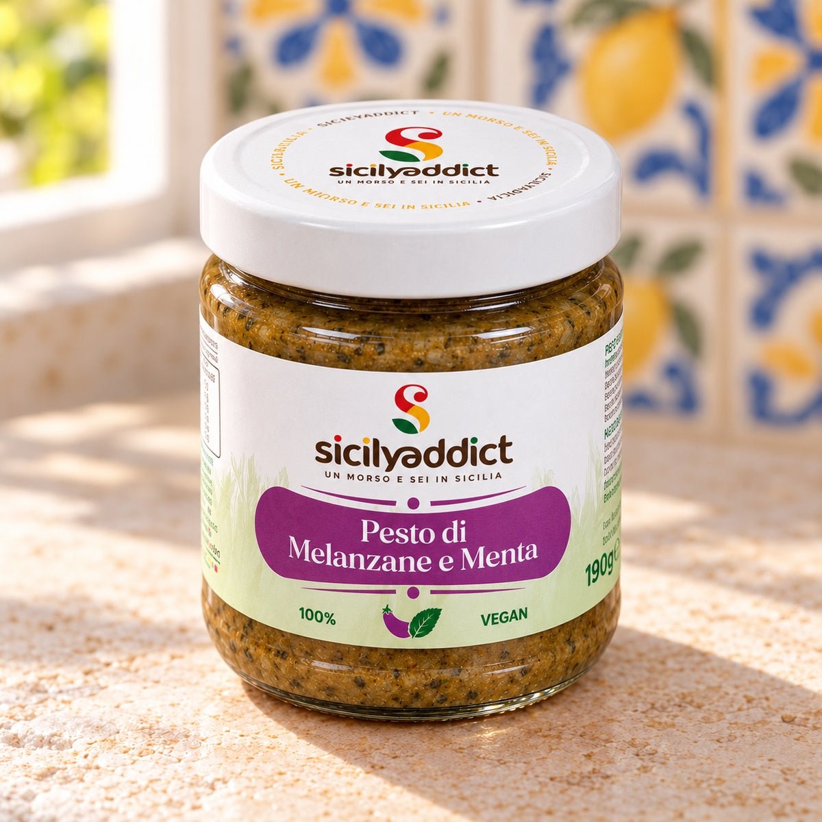 Pesto di Melanzane e Menta 190g - SicilyAddict