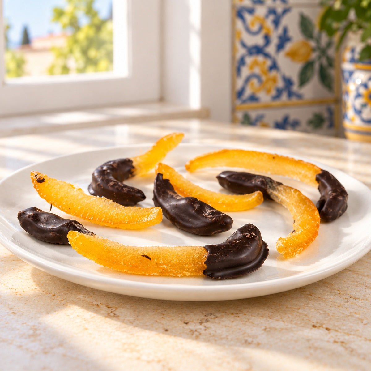Scorzette d'arancia al cioccolato 80g - SicilyAddict