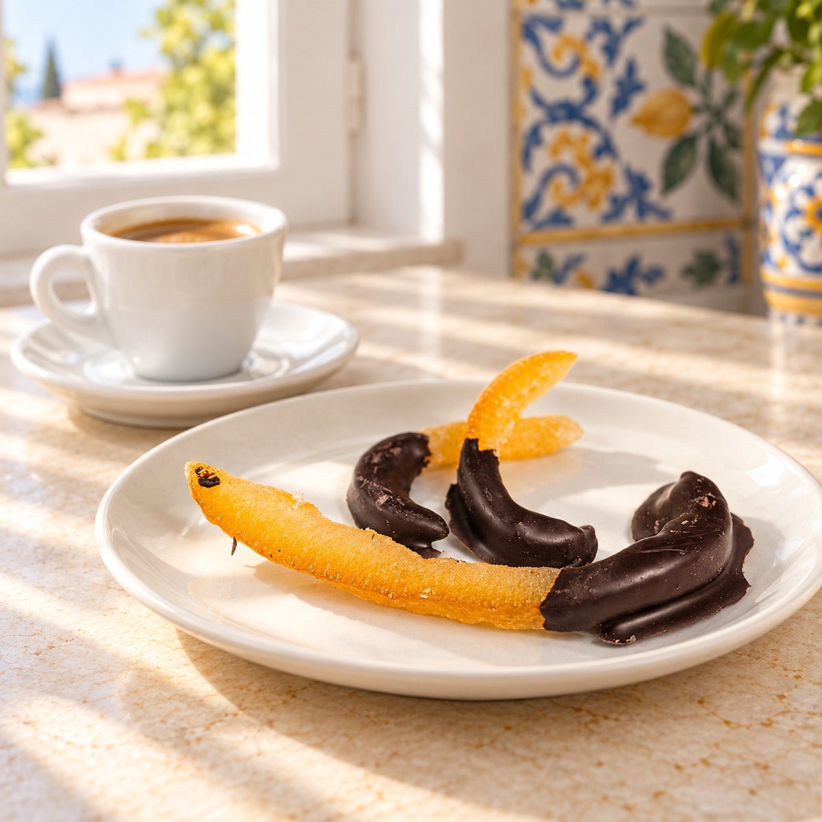 Scorzette d'arancia al cioccolato 80g - SicilyAddict